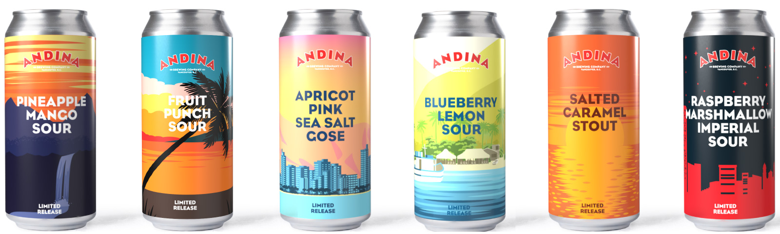 Label Designs for Andina Brewing Company Vancouver